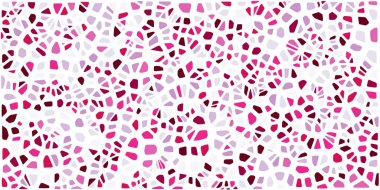 Vitray renkli voronoi fileto, vektör soyut ile. Düzensiz hücre arka plan deseni. 2D geometrik şekiller kılavuz. En boy oranı 2:1
