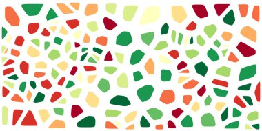 Vitray renkli voronoi fileto, vektör soyut ile. Düzensiz hücre arka plan deseni. 2D geometrik şekiller kılavuz. En boy oranı 2:1
