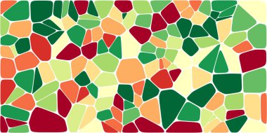 Vitray renkli voronoi fileto, vektör soyut ile. Düzensiz hücre arka plan deseni. 2D geometrik şekiller kılavuz. En boy oranı 2:1