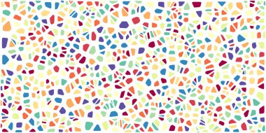 Vitray renkli voronoi fileto, vektör soyut ile. Düzensiz hücre arka plan deseni. 2D geometrik şekiller kılavuz. En boy oranı 2:1