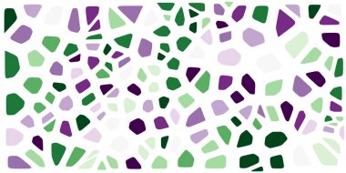 Vitray renkli voronoi fileto, vektör soyut ile. Düzensiz hücre arka plan deseni. 2D geometrik şekiller kılavuz. En boy oranı 2:1