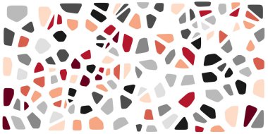 Vitray renkli voronoi fileto, vektör soyut ile. Düzensiz hücre arka plan deseni. 2D geometrik şekiller kılavuz. En boy oranı 2:1