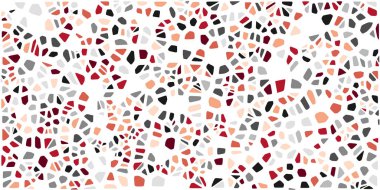Vitray renkli voronoi fileto, vektör soyut ile. Düzensiz hücre arka plan deseni. 2D geometrik şekiller kılavuz. En boy oranı 2:1
