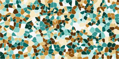 Vitray renkli voronoi fileto, vektör soyut ile. Düzensiz hücre arka plan deseni. 2D geometrik şekiller kılavuz. En boy oranı 2:1