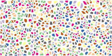 Vitray renkli voronoi fileto, vektör soyut ile. Düzensiz hücre arka plan deseni. 2D geometrik şekiller kılavuz. En boy oranı 2:1