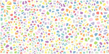 Vitray renkli voronoi fileto, vektör soyut ile. Düzensiz hücre arka plan deseni. 2D geometrik şekiller kılavuz. En boy oranı 2:1
