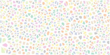 Vitray renkli voronoi fileto, vektör soyut ile. Düzensiz hücre arka plan deseni. 2D geometrik şekiller kılavuz. En boy oranı 2:1