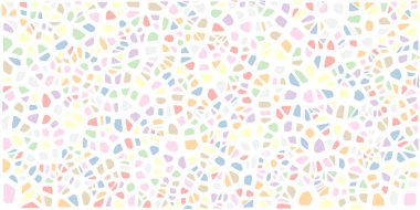 Vitray renkli voronoi fileto, vektör soyut ile. Düzensiz hücre arka plan deseni. 2D geometrik şekiller kılavuz. En boy oranı 2:1