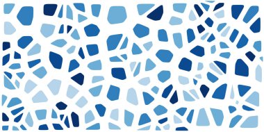 Vitray renkli voronoi fileto, vektör soyut ile. Düzensiz hücre arka plan deseni. 2D geometrik şekiller kılavuz. En boy oranı 2:1