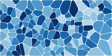 Vitray renkli voronoi fileto, vektör soyut ile. Düzensiz hücre arka plan deseni. 2D geometrik şekiller kılavuz. En boy oranı 2:1