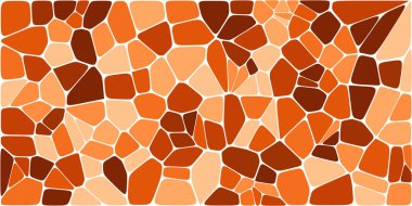 Vitray renkli voronoi fileto, vektör soyut ile. Düzensiz hücre arka plan deseni. 2D geometrik şekiller kılavuz. En boy oranı 2:1