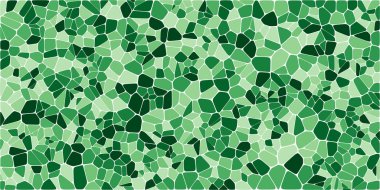 Vitray renkli voronoi fileto, vektör soyut ile. Düzensiz hücre arka plan deseni. 2D geometrik şekiller kılavuz. En boy oranı 2:1