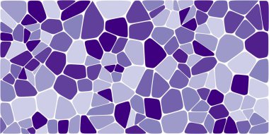 Vitray renkli voronoi fileto, vektör soyut ile. Düzensiz hücre arka plan deseni. 2D geometrik şekiller kılavuz. En boy oranı 2:1