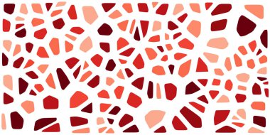 Vitray renkli voronoi fileto, vektör soyut ile. Düzensiz hücre arka plan deseni. 2D geometrik şekiller kılavuz. En boy oranı 2:1