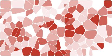 Vitray renkli voronoi fileto, vektör soyut ile. Düzensiz hücre arka plan deseni. 2D geometrik şekiller kılavuz. En boy oranı 2:1