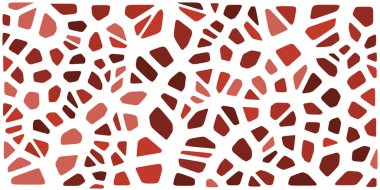 Vitray renkli voronoi fileto, vektör soyut ile. Düzensiz hücre arka plan deseni. 2D geometrik şekiller kılavuz. En boy oranı 2:1