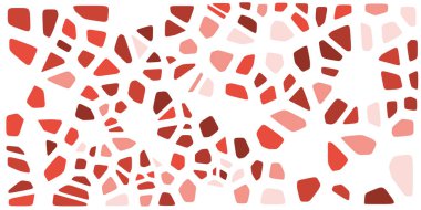 Vitray renkli voronoi fileto, vektör soyut ile. Düzensiz hücre arka plan deseni. 2D geometrik şekiller kılavuz. En boy oranı 2:1