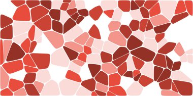 Vitray renkli voronoi fileto, vektör soyut ile. Düzensiz hücre arka plan deseni. 2D geometrik şekiller kılavuz. En boy oranı 2:1