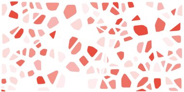 Vitray renkli voronoi fileto, vektör soyut ile. Düzensiz hücre arka plan deseni. 2D geometrik şekiller kılavuz. En boy oranı 2:1