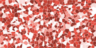 Vitray renkli voronoi fileto, vektör soyut ile. Düzensiz hücre arka plan deseni. 2D geometrik şekiller kılavuz. En boy oranı 2:1