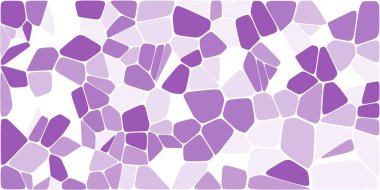 Vitray renkli voronoi fileto, vektör soyut ile. Düzensiz hücre arka plan deseni. 2D geometrik şekiller kılavuz. En boy oranı 2:1