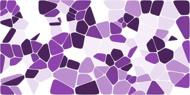 Vitray renkli voronoi fileto, vektör soyut ile. Düzensiz hücre arka plan deseni. 2D geometrik şekiller kılavuz. En boy oranı 2:1