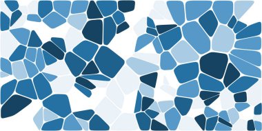 Vitray renkli voronoi fileto, vektör soyut ile. Düzensiz hücre arka plan deseni. 2D geometrik şekiller kılavuz. En boy oranı 2:1