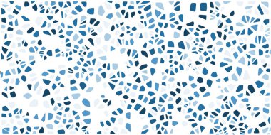 Vitray renkli voronoi fileto, vektör soyut ile. Düzensiz hücre arka plan deseni. 2D geometrik şekiller kılavuz. En boy oranı 2:1