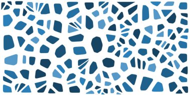 Vitray renkli voronoi fileto, vektör soyut ile. Düzensiz hücre arka plan deseni. 2D geometrik şekiller kılavuz. En boy oranı 2:1