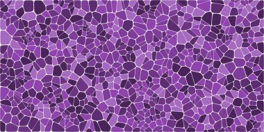 Vitray renkli voronoi fileto, vektör soyut ile. Düzensiz hücre arka plan deseni. 2D geometrik şekiller kılavuz. En boy oranı 2:1