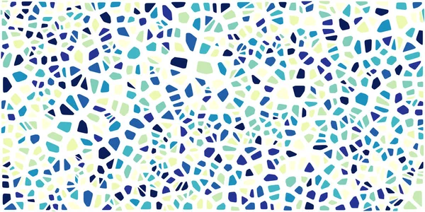 Vitray renkli voronoi fileto, vektör soyut ile. Düzensiz hücre arka plan deseni. 2D geometrik şekiller kılavuz. En boy oranı 2:1