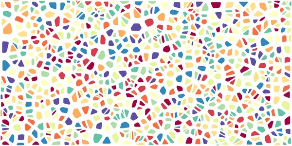 Vitray renkli voronoi fileto, vektör soyut ile. Düzensiz hücre arka plan deseni. 2D geometrik şekiller kılavuz. En boy oranı 2:1