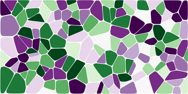 Vitray renkli voronoi fileto, vektör soyut ile. Düzensiz hücre arka plan deseni. 2D geometrik şekiller kılavuz. En boy oranı 2:1