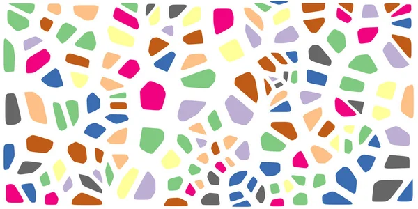 Vitray renkli voronoi fileto, vektör soyut ile. Düzensiz hücre arka plan deseni. 2D geometrik şekiller kılavuz. En boy oranı 2:1
