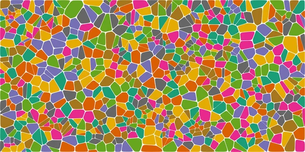 Vetrata Colorata Voronoi Con Filetto Vettore Astratto Modello Sfondo Celle — Vettoriale Stock