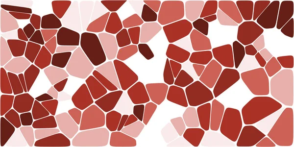 Vitray renkli voronoi fileto, vektör soyut ile. Düzensiz hücre arka plan deseni. 2D geometrik şekiller kılavuz. En boy oranı 2:1