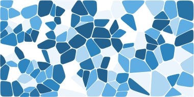 Vitray renkli voronoi fileto, vektör soyut ile. Düzensiz hücre arka plan deseni. 2D geometrik şekiller kılavuz. En boy oranı 2:1