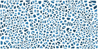 Vitray renkli voronoi fileto, vektör soyut ile. Düzensiz hücre arka plan deseni. 2D geometrik şekiller kılavuz. En boy oranı 2:1