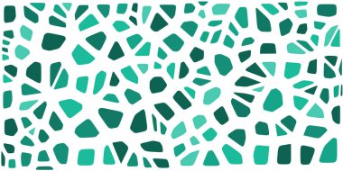 Vitray renkli voronoi fileto, vektör soyut ile. Düzensiz hücre arka plan deseni. 2D geometrik şekiller kılavuz. En boy oranı 2:1