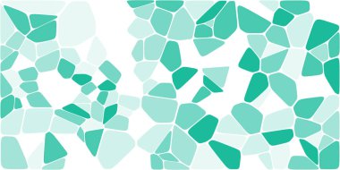 Vitray renkli voronoi fileto, vektör soyut ile. Düzensiz hücre arka plan deseni. 2D geometrik şekiller kılavuz. En boy oranı 2:1