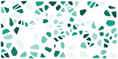 Vitray renkli voronoi fileto, vektör soyut ile. Düzensiz hücre arka plan deseni. 2D geometrik şekiller kılavuz. En boy oranı 2:1