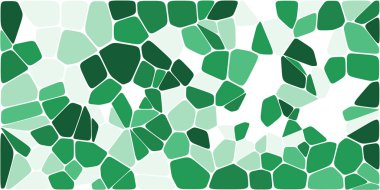 Vitray renkli voronoi fileto, vektör soyut ile. Düzensiz hücre arka plan deseni. 2D geometrik şekiller kılavuz. En boy oranı 2:1