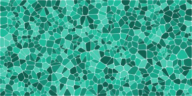 Vitray renkli voronoi fileto, vektör soyut ile. Düzensiz hücre arka plan deseni. 2D geometrik şekiller kılavuz. En boy oranı 2:1