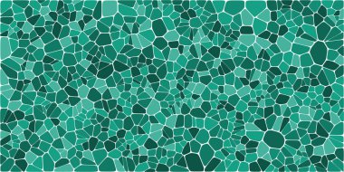Vitray renkli voronoi fileto, vektör soyut ile. Düzensiz hücre arka plan deseni. 2D geometrik şekiller kılavuz. En boy oranı 2:1