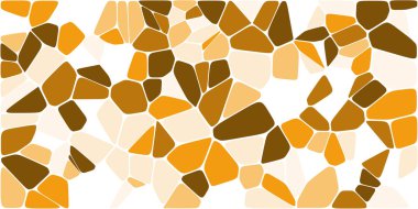Vitray renkli voronoi fileto, vektör soyut ile. Düzensiz hücre arka plan deseni. 2D geometrik şekiller kılavuz. En boy oranı 2:1