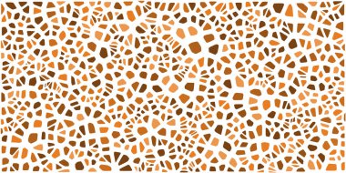Vitray renkli voronoi fileto, vektör soyut ile. Düzensiz hücre arka plan deseni. 2D geometrik şekiller kılavuz. En boy oranı 2:1