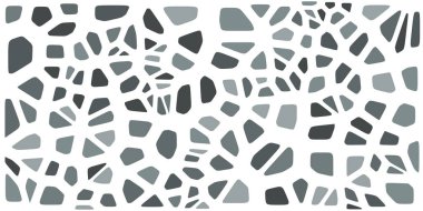 Vitray renkli voronoi fileto, vektör soyut ile. Düzensiz hücre arka plan deseni. 2D geometrik şekiller kılavuz. En boy oranı 2:1