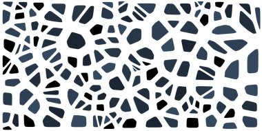 Vitray renkli voronoi fileto, vektör soyut ile. Düzensiz hücre arka plan deseni. 2D geometrik şekiller kılavuz. En boy oranı 2:1