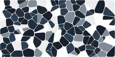 Vitray renkli voronoi fileto, vektör soyut ile. Düzensiz hücre arka plan deseni. 2D geometrik şekiller kılavuz. En boy oranı 2:1