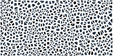 Vitray renkli voronoi fileto, vektör soyut ile. Düzensiz hücre arka plan deseni. 2D geometrik şekiller kılavuz. En boy oranı 2:1